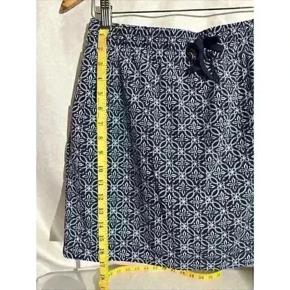 T by Talbots Faux Wrap Skort Size Mp Blue White Medallion Print Pockets - Picture 7 of 8